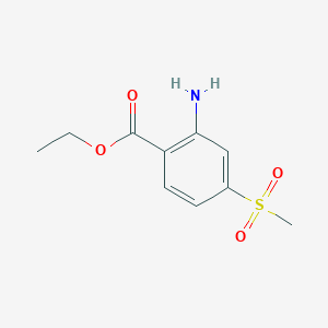 molecular formula C10H13NO4S B2812544 Ethyl 2-amino-4-methylsulphonylbenzoate CAS No. 2025442-34-4