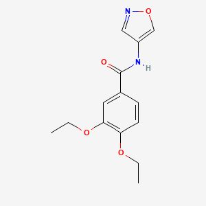 molecular formula C14H16N2O4 B2812545 3,4-二乙氧基-N-(异噁唑-4-基)苯甲酰胺 CAS No. 1396758-59-0