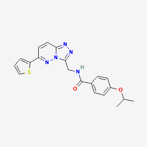 molecular formula C20H19N5O2S B2812547 4-isopropoxy-N-((6-(thiophen-2-yl)-[1,2,4]triazolo[4,3-b]pyridazin-3-yl)methyl)benzamide CAS No. 1903041-09-7