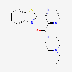 (3-(Benzo[d]thiazol-2-yl)pyrazin-2-yl)(4-ethylpiperazin-1-yl)methanone