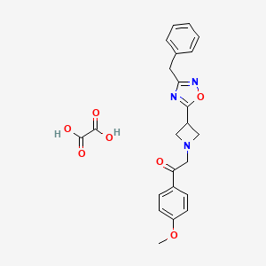 2-(3-(3-Benzyl-1,2,4-oxadiazol-5-yl)azetidin-1-yl)-1-(4-methoxyphenyl)ethanone oxalate