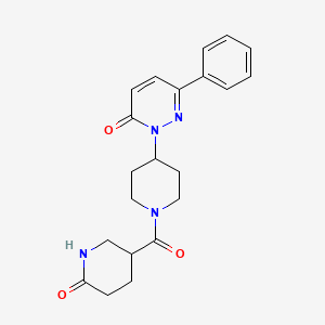 2-[1-(6-Oxopiperidine-3-carbonyl)piperidin-4-yl]-6-phenylpyridazin-3-one