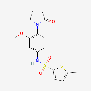 N-(3-methoxy-4-(2-oxopyrrolidin-1-yl)phenyl)-5-methylthiophene-2-sulfonamide