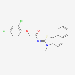 molecular formula C20H14Cl2N2O2S B2812569 (E)-2-(2,4-dichlorophenoxy)-N-(3-methylnaphtho[2,1-d]thiazol-2(3H)-ylidene)acetamide CAS No. 477504-61-3