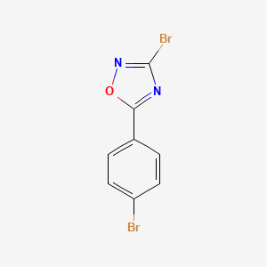 molecular formula C8H4Br2N2O B2812577 3-Bromo-5-(4-bromophenyl)-1,2,4-oxadiazole CAS No. 1565404-26-3