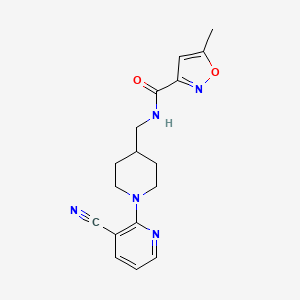 molecular formula C17H19N5O2 B2812583 N-((1-(3-氰基吡啶-2-基)哌啶-4-基甲基)-5-甲基异噁唑-3-甲酰胺 CAS No. 1797573-54-6