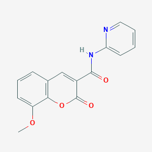 molecular formula C16H12N2O4 B2812591 8-甲氧基-2-氧代-N-(吡啶-2-基)-2H-香豆素-3-甲酰胺 CAS No. 446270-03-7