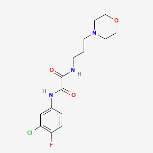 molecular formula C15H19ClFN3O3 B2812594 N1-(3-chloro-4-fluorophenyl)-N2-(3-morpholinopropyl)oxalamide CAS No. 900001-05-0