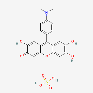 molecular formula C21H19NO9S B2812601 9-(4'-二甲胺基苯基)-2,6,7-三羟基氟酮 硫酸盐 CAS No. 71501-19-4