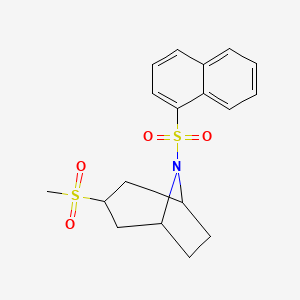 (1R,5S)-3-(methylsulfonyl)-8-(naphthalen-1-ylsulfonyl)-8-azabicyclo[3.2.1]octane