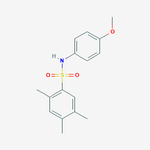 molecular formula C16H19NO3S B281261 N-(4-methoxyphenyl)-2,4,5-trimethylbenzenesulfonamide 