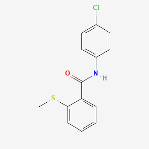 molecular formula C14H12ClNOS B2812631 N-(4-chlorophenyl)-2-(methylsulfanyl)benzamide CAS No. 82153-19-3