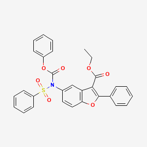 Ethyl 5-[benzenesulfonyl(phenoxycarbonyl)amino]-2-phenyl-1-benzofuran-3-carboxylate