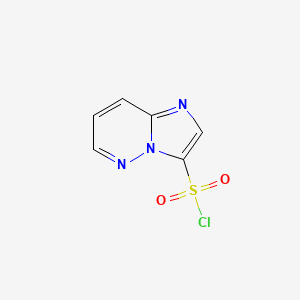 molecular formula C6H4ClN3O2S B2812654 Imidazo[1,2-b]pyridazine-3-sulfonyl chloride CAS No. 1150567-73-9