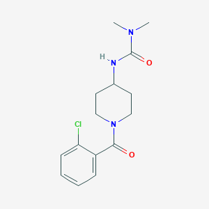 molecular formula C15H20ClN3O2 B2812663 1-[1-(2-Chlorobenzoyl)piperidin-4-YL]-3,3-dimethylurea CAS No. 1796207-81-2