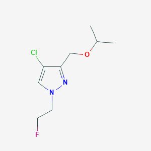 molecular formula C9H14ClFN2O B2812665 4-chloro-1-(2-fluoroethyl)-3-(isopropoxymethyl)-1H-pyrazole CAS No. 1856093-89-4