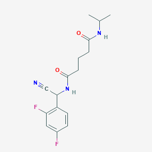 molecular formula C16H19F2N3O2 B2812671 N'-[Cyano-(2,4-difluorophenyl)methyl]-N-propan-2-ylpentanediamide CAS No. 1385350-62-8