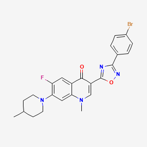 3-[3-(4-bromophenyl)-1,2,4-oxadiazol-5-yl]-6-fluoro-1-methyl-7-(4-methylpiperidin-1-yl)quinolin-4(1H)-one