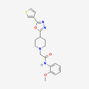 N-(2-methoxyphenyl)-2-(4-(5-(thiophen-3-yl)-1,3,4-oxadiazol-2-yl)piperidin-1-yl)acetamide
