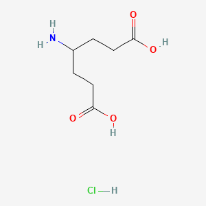 molecular formula C7H14ClNO4 B2812695 4-Aminoheptanedioic acid hydrochloride CAS No. 1909319-97-6