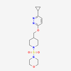4-[(4-{[(6-Cyclopropylpyridazin-3-yl)oxy]methyl}piperidin-1-yl)sulfonyl]morpholine