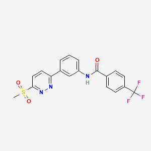N-(3-(6-(methylsulfonyl)pyridazin-3-yl)phenyl)-4-(trifluoromethyl)benzamide