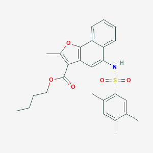 molecular formula C27H29NO5S B281270 Butyl 2-methyl-5-{[(2,4,5-trimethylphenyl)sulfonyl]amino}naphtho[1,2-b]furan-3-carboxylate 