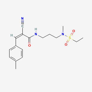 (Z)-2-cyano-N-[3-[ethylsulfonyl(methyl)amino]propyl]-3-(4-methylphenyl)prop-2-enamide