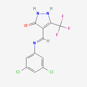 4-[(3,5-dichloroanilino)methylene]-5-(trifluoromethyl)-2,4-dihydro-3H-pyrazol-3-one