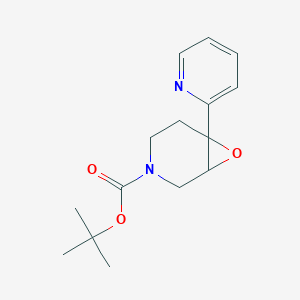 molecular formula C15H20N2O3 B2812717 叔丁基 6-(吡啶-2-基)-7-氧杂-3-氮杂双环[4.1.0]庚烷-3-羧酸酯 CAS No. 1638529-40-4