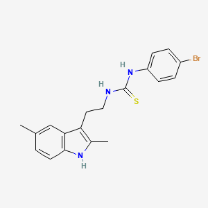 molecular formula C19H20BrN3S B2812723 1-(4-bromophenyl)-3-(2-(2,5-dimethyl-1H-indol-3-yl)ethyl)thiourea CAS No. 847389-85-9