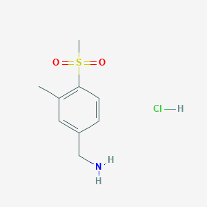 molecular formula C9H14ClNO2S B2812726 (3-Methyl-4-methylsulfonylphenyl)methanamine;hydrochloride CAS No. 2470436-84-9