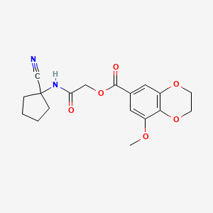 molecular formula C18H20N2O6 B2812741 [2-[(1-氰基环戊基)氨基]-2-氧代乙基] 5-甲氧基-2,3-二氢-1,4-苯并二噁杂环-7-羧酸酯 CAS No. 871305-00-9