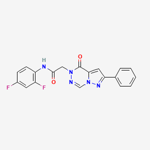 molecular formula C19H13F2N5O2 B2812744 N-(2,4-difluorophenyl)-2-(oxo-8-phenylpyrazolo[1,5-d][1,2,4]triazin-1-yl)acetamide CAS No. 1021045-81-7