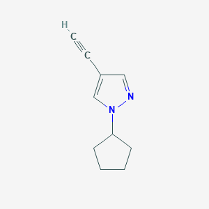 molecular formula C10H12N2 B2812749 1-环戊基-4-乙炔基-1H-吡唑 CAS No. 2098065-88-2