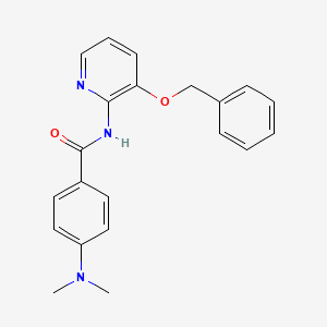 molecular formula C21H21N3O2 B2812758 4-(dimethylamino)-N-(3-phenylmethoxypyridin-2-yl)benzamide CAS No. 1024368-25-9