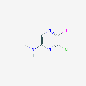 molecular formula C5H5ClIN3 B2812762 6-氯-5-碘-N-甲基吡嘧啶-2-胺 CAS No. 2490375-58-9
