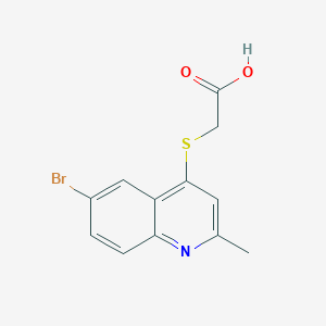 molecular formula C12H10BrNO2S B2812763 (6-Bromo-2-Methyl-Quinolin-4-Yl-Sulfanyl)-Acetic Acid CAS No. 836646-69-6