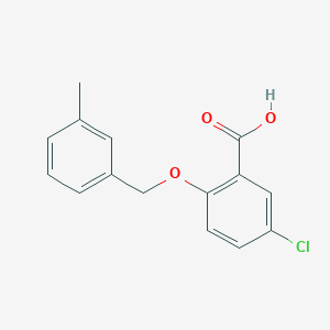 molecular formula C15H13ClO3 B2812778 5-Chloro-2-[(3-methylbenzyl)oxy]benzoic acid CAS No. 938378-26-8