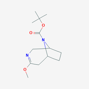 molecular formula C13H22N2O3 B2812779 Tert-butyl 4-methoxy-3,9-diazabicyclo[4.2.1]non-3-ene-9-carboxylate CAS No. 2059937-99-2