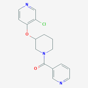 molecular formula C16H16ClN3O2 B2812784 (3-((3-Chloropyridin-4-yl)oxy)piperidin-1-yl)(pyridin-3-yl)methanone CAS No. 2034501-01-2