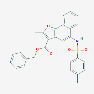 molecular formula C28H23NO5S B281279 Benzyl 2-methyl-5-{[(4-methylphenyl)sulfonyl]amino}naphtho[1,2-b]furan-3-carboxylate 