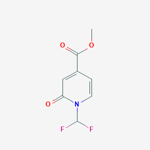 molecular formula C8H7F2NO3 B2812802 Methyl 1-(difluoromethyl)-2-oxo-1,2-dihydropyridine-4-carboxylate CAS No. 899452-29-0