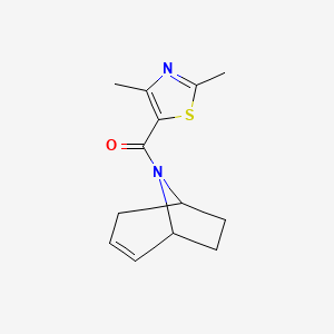 molecular formula C13H16N2OS B2812805 (1R,5S)-8-azabicyclo[3.2.1]oct-2-en-8-yl(2,4-dimethylthiazol-5-yl)methanone CAS No. 1705210-24-7