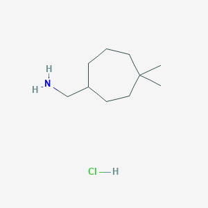 molecular formula C10H22ClN B2812809 (4,4-Dimethylcycloheptyl)methanamine;hydrochloride CAS No. 2248417-90-3