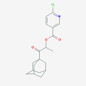 molecular formula C19H22ClNO3 B2812810 [1-(1-Adamantyl)-1-oxopropan-2-yl] 6-chloropyridine-3-carboxylate CAS No. 926139-78-8