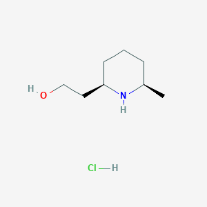 molecular formula C8H18ClNO B2812852 2-((2R,6R)-6-甲基哌啶-2-基)乙醇盐酸盐 CAS No. 2155840-42-7