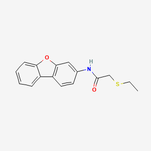 molecular formula C16H15NO2S B2812864 N-Dibenzofuran-3-yl-2-ethylsulfanylacetamide CAS No. 2241140-85-0