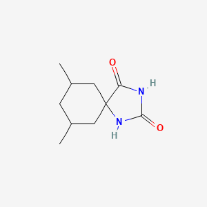 molecular formula C10H16N2O2 B2812865 7,9-Dimethyl-1,3-diazaspiro[4.5]decane-2,4-dione CAS No. 91800-45-2