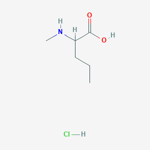 molecular formula C6H14ClNO2 B2812866 N-methylnorvaline hydrochloride CAS No. 138062-71-2; 19653-78-2